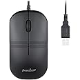 Perixx PERIMICE-503 Wired Optical Mouse with Washable Feature, IP 67 certified (Black), 11419