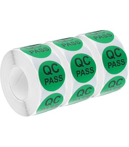 3 Rollen QC-Aufkleber „NACHARBEIT REPARATUR“ – 1500 Stück, 25mm Durchmesser, Lila – Beschichtetes Papier, Stark Haftend – Für Lager, Produktion & Versand