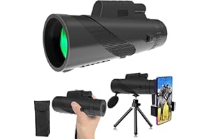 JOYEAK 80 * 100 Monocular Telescope High Power with Tripod and Smartphone Adapter，Monocular TelescopeBAK4 Prism & IPX7 Waterproof, Compact Lightweight for Bird Watching/Hiking/Travel