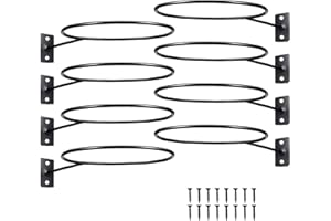 DYOUen 8 Stücke Wandhalterung Ball Rack Wandmontage Ballhalter Universales Metall Regal Montiert Halter Schwarz für Basketball Fußball Volleyball Rugby