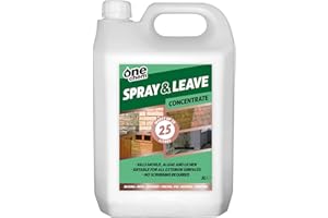 ONE CHEM OneChem 5 Litre Concentrate Spray and Leave - Patio Decking Fencing - Green Mould and Algae Killer - Makes up to 25 Litres