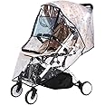 Universal Rain Cover for Pushchair Stroller, Universal Size Stroller Weather Shield with Insect Net, Baby Stroller Rain Cover Waterproof Windproof Dust Resistant