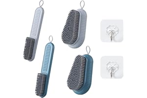 MEMOFYND 2 Cepillos de Ropa y Zapatos Con Ganchos Adhesivos, Para Uñas Con Cerdas Duras, Multifuncionales de Plástico Para el Hogar, Hombres y Mujeres