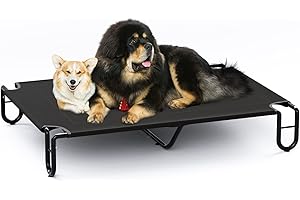 KORIMEFA Cama elevada para Mascotas Cama elevada para Perro Transpirable e Impermeable Textilene Mesh para Uso en Interiores y Exteriores (XL)
