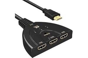 LAIVIYA HDMI Splitter, 4K 30Hz AdaptadorHDMI, DistribuidorHDMI 3 Salidas, HDMI Switch, Adaptador DobleHDMI para Hdtv/Ps3/4/5/Apple TV/Fire Stick/BLU-Ray DVD-Player Selectores de Audio y Vídeo
