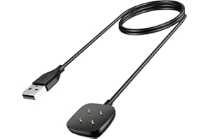 KIMILAR 1 Stücke Ladekabel Kompatibel mit Fitbit Versa 4 /Sense 2 /Versa 3/Sense Ladegerät, 100cm/3.3ft USB Ladestation Charger Cable Dock Kabel Kompatibel mit Fitbit Sense/Versa 3 Smartwatch