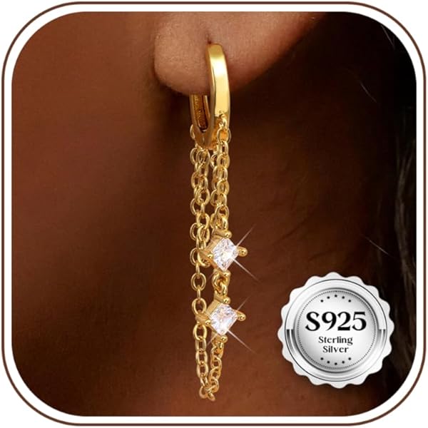 ALEXCRAFT Oorbellen Set S925 Sterling Zilver/14K Vergulde Hoepel Diamanten Oorbellen Kleine Hoepel Kraakbeen Hypoallergeen Beste Cadeau Voor Je Geliefde Unisex