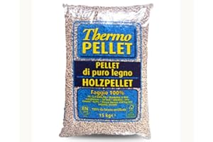VIALCA PELLET FAGGIO 100% SACCO KG.15 THERMO PELLET IDEALE PER STUFE E CALDAIE CERTIFICATO A2