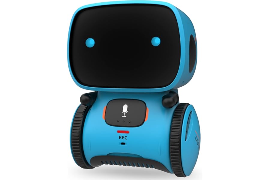 GILOBABY Interactive Smart Robot Toys, Intelligent Robot for Kids, Children Boys Robotic 3 Years Old Up, Touch Control & Voice Control, Dance, Sing, Walk & Playback, Robotic Toys for Kids (Blue)
