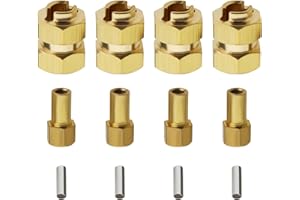 VGOL Sechskant-Radnaben und Verlängerungs-Sechskantantriebsadapter, 7 mm, kompatibel mit Axial SCX24 AXI00001 AXI00002 AXI90081 RC Crawler Auto, 4 Stück