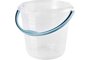 ‎KEEEPER keeeper Eimer mit integrierter Mess-Skala und ergonomischem Griff, 10 l, Mika, Natur-Transparent