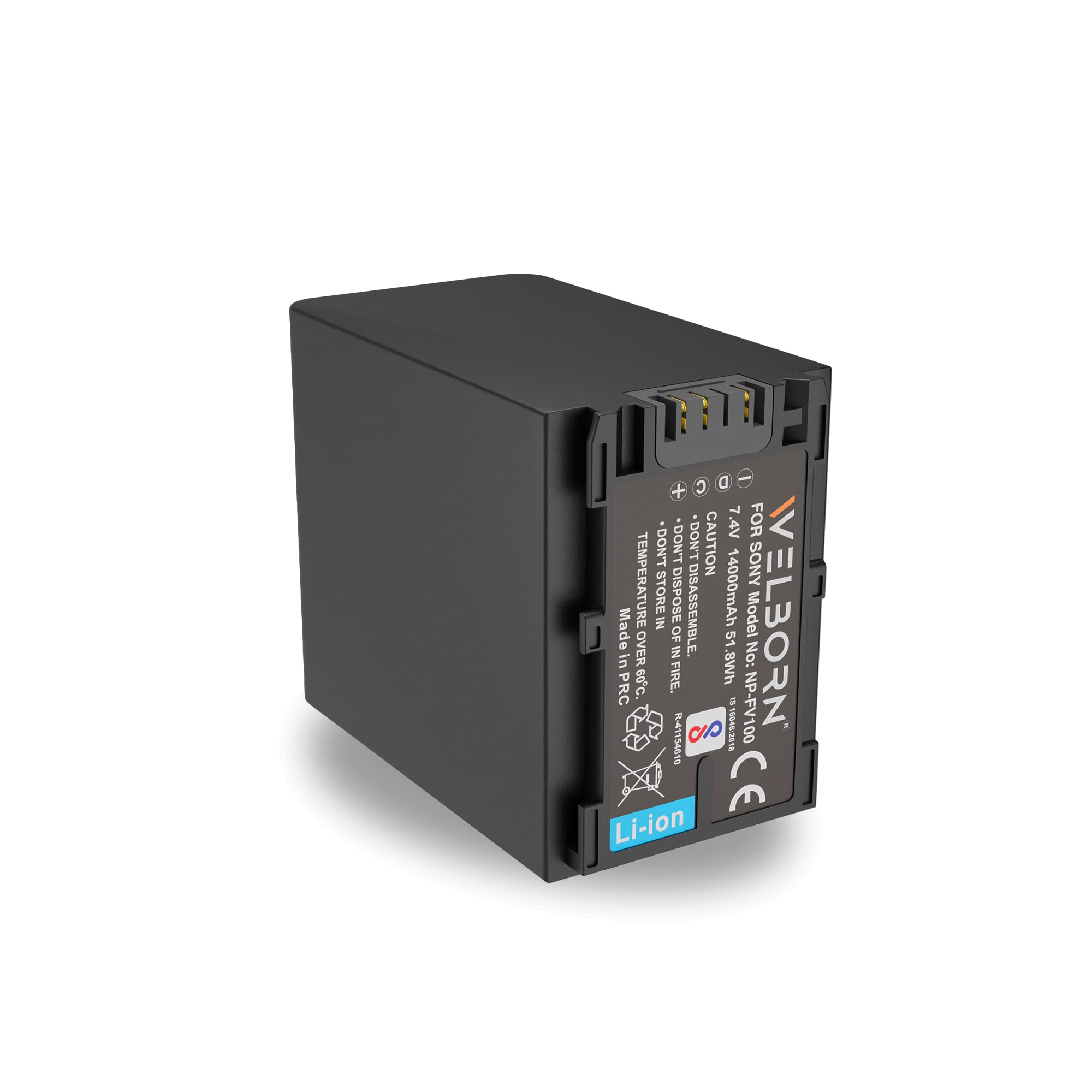 WELBORN NP-FV200 Platinum Digital Li-ion Battery for Sony FDR-AX53,FDR-AX700,HDR-CX455,HDR-CX675,DCR-SR21,DCR-SR60,DCR-SR68,DCR-SR88 Camera Battery (14000mAh)