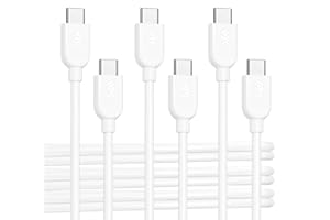 Cable Matters Zestaw 3 kabli do ładowania USB C z Power Delivery 60W - 1,8 m (kabel USB C do USB C) w kolorze białym, kompatybilny z iPhone 15/15 Pro/15 Plus, iPad Pro, Samsung Galaxy S23