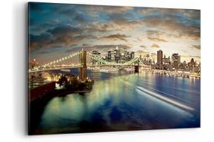 ARTTOR Cuadros Decoracion Salon América Arquitectura Nueva York Lienzos decorativos 120x80cm Cuadro Sobre Lienzo Moderno Dormitorio Cuadros Pared Imágenes Wall Art Prints Decor Grande XXL AA120x80-0226