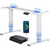 FLEXISPOT EC5 Plus Electric Lift Desk Dual Motor 3 Stage USB | 120 kg Capacity, 60-125 cm, 4 Memories, Anti-Collision, Compat