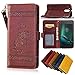 Produktbild Moto G4 Leder Hülle,Handy Hülle Tasche Moto G4 Plus,Ledertasche für Moto G4,Leweiany Handytasche Moto G4 Plus Schutzhülle aus Echt-Leder Retro Blumen Prägung Hülle im Ständer Bookstyle Wallet Tasche Flip Brieftasche Etui Schale mit Kartenfach, Magnet und Praktischer Standfunktion Luxus Tasche für Motorola Moto G4/G4 Plus - Premium Hülle in Rotwein