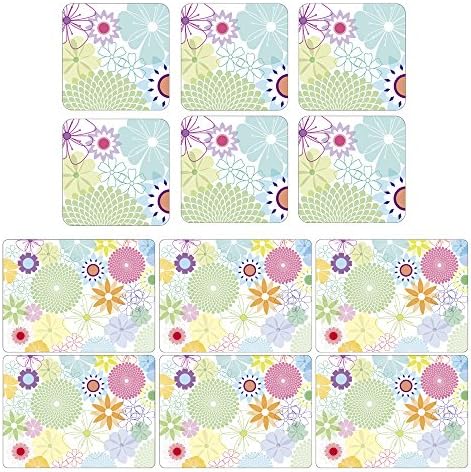 Pimpernel Crazy Daisy Placemats and Coasters Set of 6