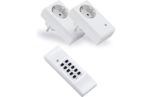 conecto Zestaw gniazd radiowych (2 x gniazdo radiowe, 1 x pilot zdalnego sterowania), do wnętrz, biały