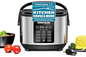 ‎ROMMELSBACHER ROMMELSBACHER Multi Reiskocher MRK 650, 12 Programme, 24 Stunden Startzeitvorwahl, 3-D Heiztechnologie, energiesparend, keramische Beschichtung, PFAS-frei, 2 Liter Nutzvolumen, für 10 Portionen Reis
