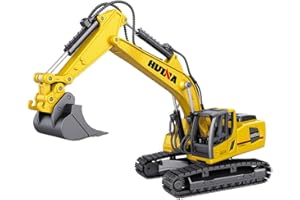 HNR 1:60 Die-cast articulated excavator Mini Construction vehicle model, digger model,Best birthday, for Kids,Delicate Room Decoration,Digger Figures for boys 8 and up,for Kids & Adults