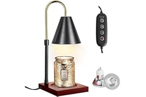 YudouTech Candle Warmer Lamp, Electric Candle Wax Warmer Lamp with Timer & Dimmer, Height Adjustable Scented Candles, Candle Warmer with 2 * 50W Bulbs for Home Decor,Gifts for Mom.