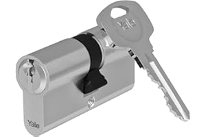 YALE SECURITY Yale YC500+ 30X40 NI Cilindro de Cerradura 30x40 mm para Puerta Exterior/Entrada, 5 pasadores, 3 Llaves, niquelado, níquel, 30 x 40 cm