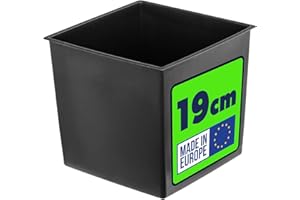 ‎KADAX KADAX Einsatz 19cm für Pflanzkübel, schwarzer Pflanzeinsatz aus Kunststoff, Kunststoffeinsatz für Blumentöpfe & Blumenkübel, Pflanzkübeleinsatz eckig, Innentopf (18,5 x 17 cm)