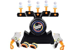 Herefun Gioco Bersaglio Galleggiante, Bersaglio Galleggiante Elettrico, Giochi di tiro Elettrico, Freccette Gioco Sparatutto Shooting Giocattoli da Allenamento con 2 Pistole, 10 Proiettile