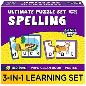 Book Toys Spelling Puzzle for 6 Years, Multicolour