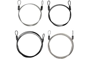 UYUYong 4 Pieces Safety Cable Lock Cable Bicycle Travel Loop Cable Stainless Steel Security Cable for Bicycle Motorcycle Furniture Garden -3mm 40 inch and 80 inch