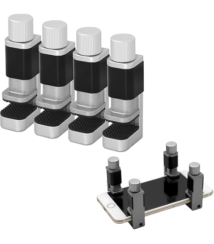 4 Pinces Réparation Écran Smartphone Kiuiom - Clip Métallique Réglable Pour LCD - Outil Réparation