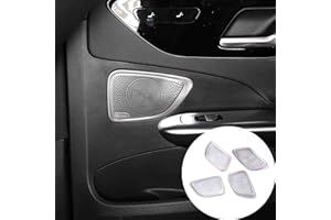 DIYUCAR 4 piezas de acero inoxidable para puerta de coche, decoración de altavoz de audio para Mercedes-Benz Clase C W206 2022 Accesorios