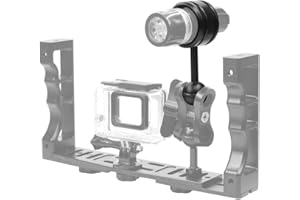 PULUZ Light Diving Aluminum Alloy Clamp Ball Head Mount Adapter Fixed Clip for Underwater Strobe Housing Light