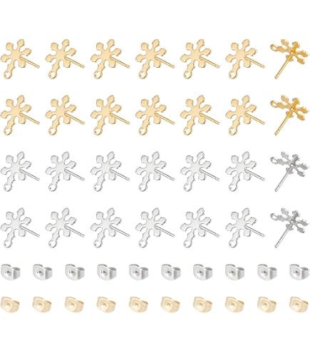 NKlaus 1 coppia 750 oro bianco 18 carati oro 5,2 mm per orecchini orecchini orecchini pousettes orecchio dado farfalla chiusura a farfalla foro: 1,1 mm 4819
