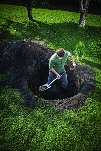 Fiskars Gärtnerspaten für harte, steinige Böden, Spitz, Länge 120 cm, Qualitätsstahl-Blatt/Glasfaserverstärkter Kunststoff-Stiel, Schwarz/Orange, Xact, L, 1003683 - 13