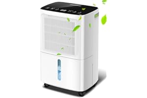 HUMIZAP Dehumidifiers for Home Damp, Compressor Dehumidifier with Humidity Display&Control, Ultra Quiet, 24 Hour Timer, Water Tank & Drainage Hose, Ideal for Home/Basement/Office Damp, Laundry Drying