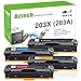 Price comparison product image Aztech 4 Pack XXL Compatible for HP 203X CF540X CF541X CF542X CF543X 203A CF540A HP Color LaserJet Pro M281fdw MFP M281 fdw M281fdn M280nw M280 M254dw M254nw M254 Colour Laser Printer