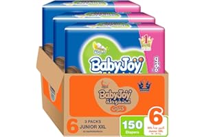 BabyJoy Cullotte Pants Diaper, Giant Pack Junior Xxl Size 6, 16+ Kg, 150 Diapers