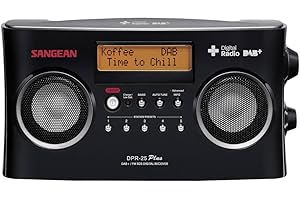 Sangean DPR-25PLUS - Radio de 2 W (estéreo, DAB, FM), negro