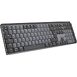 Logitech MX Mechanical Wireless Illuminated Performance Keyboard, Tactile Quiet Switches, QWERTY UK English Layout - Grey