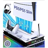 COMSE Ps5 Ps5 Slim Multifunctional Konsol Soğutma Fanlı Şarj Standı Ve Oyun Kolu Şarj Istasyonu Yh-60
