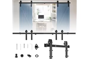ACXIN Juego de herrajes para puertas correderas de 366 cm, para puertas correderas, puertas interiores