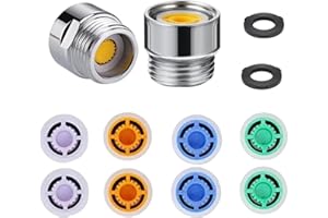 LCYEN 2Pack Shower Flow Restrictor, Flow Restrictor Shower, Shower Head Water Flow Restrictor, 2 Pcs Water Saving Shower Head and 4 Different Flows(4, 4.5, 7, 9L/min) for Fixed Shower Head and Handheld