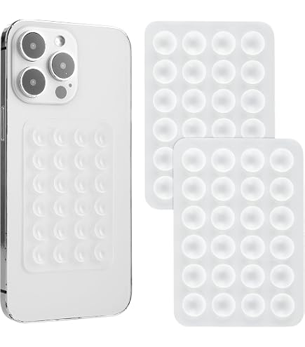 Set 4 Ventose In Silicone Per Telefono – Autoadesive, 24 Punti Aspirazione, Per Superfici Lisce E Flessibili