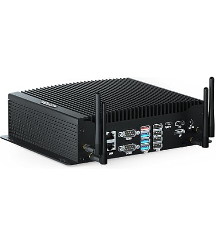 HUNSN Fanless Industrial Computer, IPC, Mini PC, Windows 11 / Linux Ubuntu, Core I5 8250U 8259U 8260U