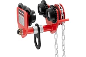 Steinberg Systems SBS-RT-1000C Charriot pour palan Charriot pont roulant Charriot porte-palan manuel 1 000 kg Largeur De Fer De 70-110 mm