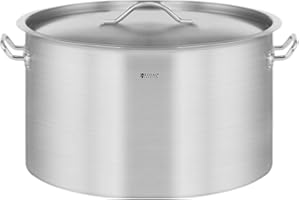 Royal Catering Casserole Induction Fond Rapporté Sandwich Triple (31 L, Ø 40 cm, Avec Couvercle, Inox Aluminium)