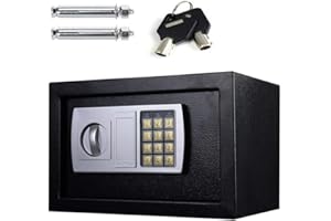 LUCN Feuerfester 8,5 l elektronischer Passwort-Sicherheitssafe für Geld, Bargeld, Pfandbox, Büro, Zuhause, Passwort, Schlüssel, Diebstahlsicherung, Wandmontage, 4,8 kg