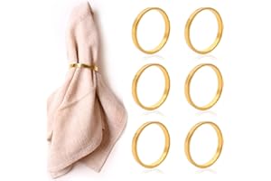 Keland Serviettenringe für Zuhause, Hochzeit, Urlaub, Party, 6 Stück