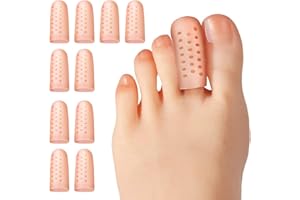 COGANA Protège Orteils Silicone, 10 Pièces Protecteurs D’orteil Respirants, Petite Capuchon Orteils, Soulage les Douleurs Causées Cors, Ampoules, Callosités, Ongles Incarnés.